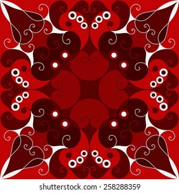 Colorful ethnic patterned background. Arabesque vector ornament