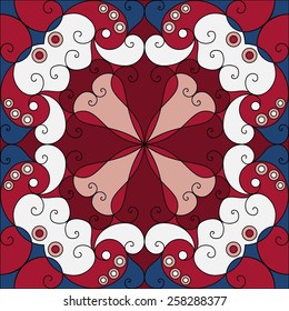 Colorful ethnic patterned background. Arabesque vector ornament