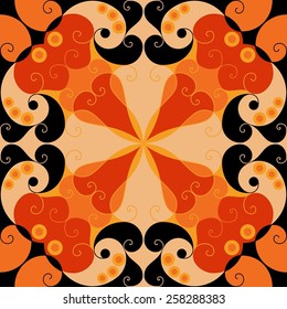 Colorful ethnic patterned background. Arabesque vector ornament