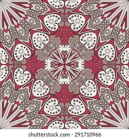 Colorful ethnic patterned background. Arabesque vector ornament