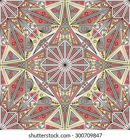Colorful ethnic patterned background. Arabesque vector ornament