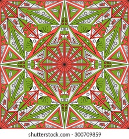 Colorful ethnic patterned background. Arabesque vector ornament