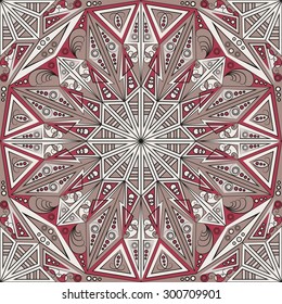 Colorful ethnic patterned background. Arabesque vector ornament
