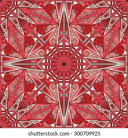 Colorful ethnic patterned background. Arabesque vector ornament