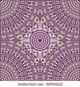 Colorful ethnic patterned background. Arabesque vector ornament