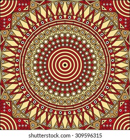 Colorful ethnic patterned background. Arabesque vector ornament