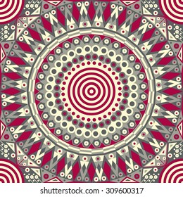 Colorful ethnic patterned background. Arabesque vector ornament