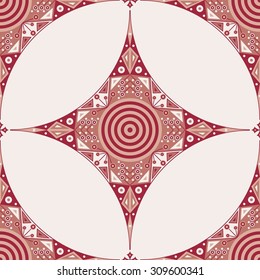 Colorful ethnic patterned background. Arabesque vector ornament