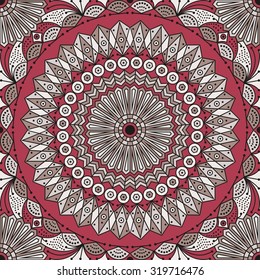 Colorful ethnic patterned background. Arabesque vector ornament