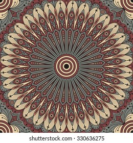 Colorful ethnic patterned background. Arabesque vector ornament