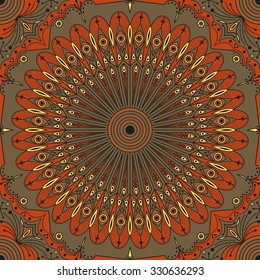 Colorful ethnic patterned background. Arabesque vector ornament