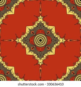 Colorful ethnic patterned background. Arabesque vector ornament