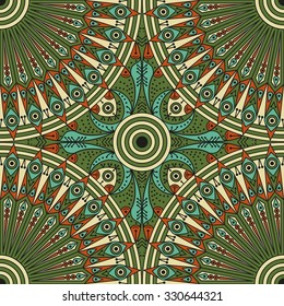 Colorful ethnic patterned background. Arabesque vector ornament