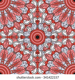 Colorful ethnic patterned background. Arabesque vector ornament