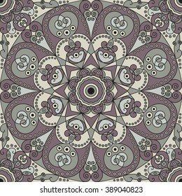 Colorful ethnic patterned background. Arabesque vector ornament