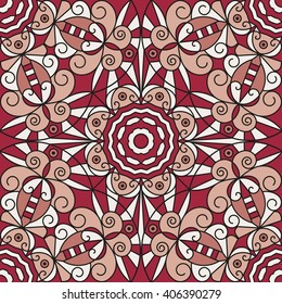 Colorful ethnic patterned background. Arabesque vector ornament