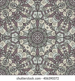 Colorful ethnic patterned background. Arabesque vector ornament