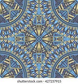 Colorful ethnic patterned background. Arabesque vector ornament