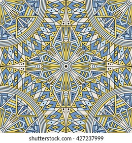 Fondo colorido con motivos étnicos. Ornamento de Vector arabesco