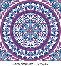 Colorful ethnic patterned background. Arabesque vector ornament