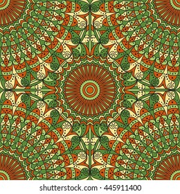 Colorful ethnic patterned background. Arabesque vector ornament