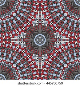 Colorful ethnic patterned background. Arabesque vector ornament