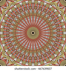 Colorful ethnic patterned background. Arabesque vector ornament