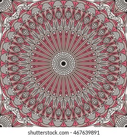 Colorful ethnic patterned background. Arabesque vector ornament