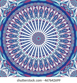 Colorful ethnic patterned background. Arabesque vector ornament