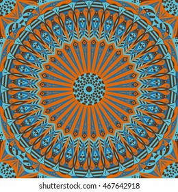 Colorful ethnic patterned background. Arabesque vector ornament