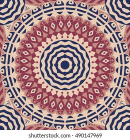 Colorful ethnic patterned background. Arabesque vector ornament