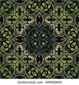 Colorful ethnic patterned background. Arabesque ornament