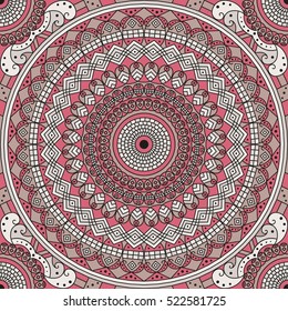 Colorful ethnic patterned background. Arabesque vector ornament
