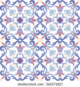 
Colorful ethnic patterned background. Arabesque vector ornament
