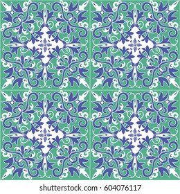 Colorful ethnic patterned background. Arabesque vector ornament