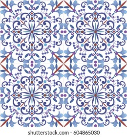 Colorful ethnic patterned background. Arabesque vector ornament