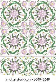 Colorful ethnic patterned background. Arabesque vector ornament