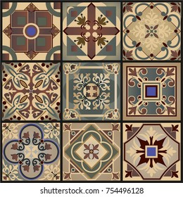 Colorful ethnic patterned background. Arabesque vector ornament