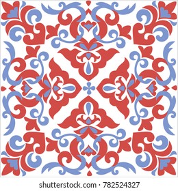Colorful ethnic patterned background. Arabesque vector ornament
