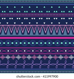 Colorful ethnic patterns. Background in the boho style, geometric vector seamless patterns.Seamless vector tribal texture.