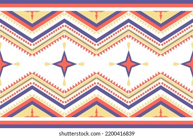 Colorful Ethnic patterns. native geometric Aztec patten. Mosaic on the tile. African Moroccan pattern. Ethnic carpet. Majolica. Ancient interior. Asian rug. Tribal vector ornament. textile. 