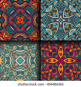 colorful ethnic patterns. Tribal geometric background. Stylish trendy fabric. Modern abstract wallpaper. 