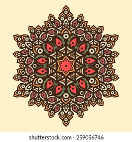 Colorful ethnic rosette