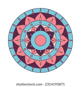 Colorful ethnic round ornamental mandala.