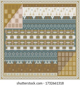 Colorful ethnic scarf pattern design