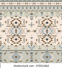 Colorful ethnic seamless pattern with geometric shapes. Tribal ornate abstract endless background. Stylish trendy fabric. Vector illustration.