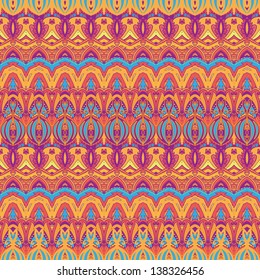 Colorful ethnic striped pattern