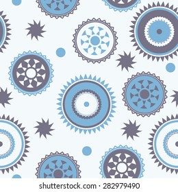 Colorful ethnicity round ornament, vector illustration with ornate pattern for print. Mandala background. 
