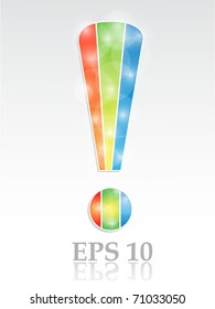 Colorful exclamation mark. Vector illustration