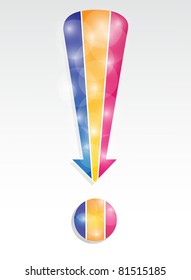 Colorful exclamation mark. Vector illustration